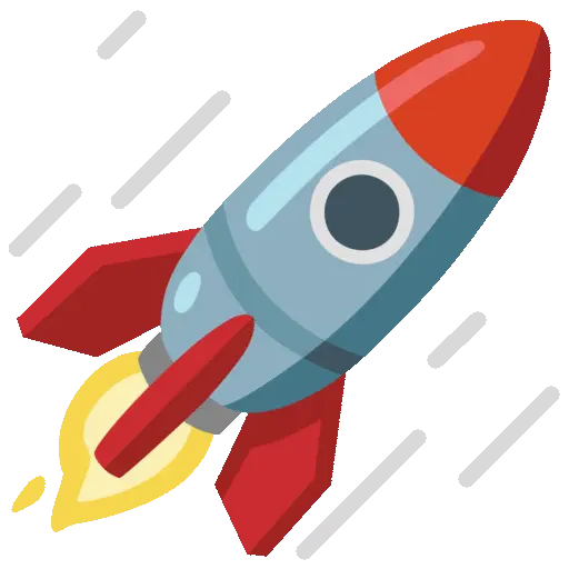 Animated rocket